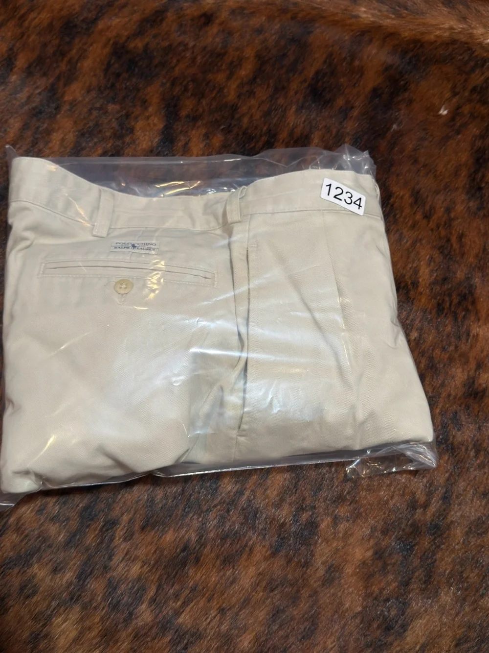VTG Polo Ralph Lauren Andrew Pant Mens 38/30 Beige Pleated Classic Chino